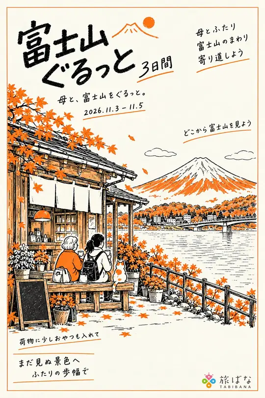 絵のしおり「オレンジの線画」の表紙の見本